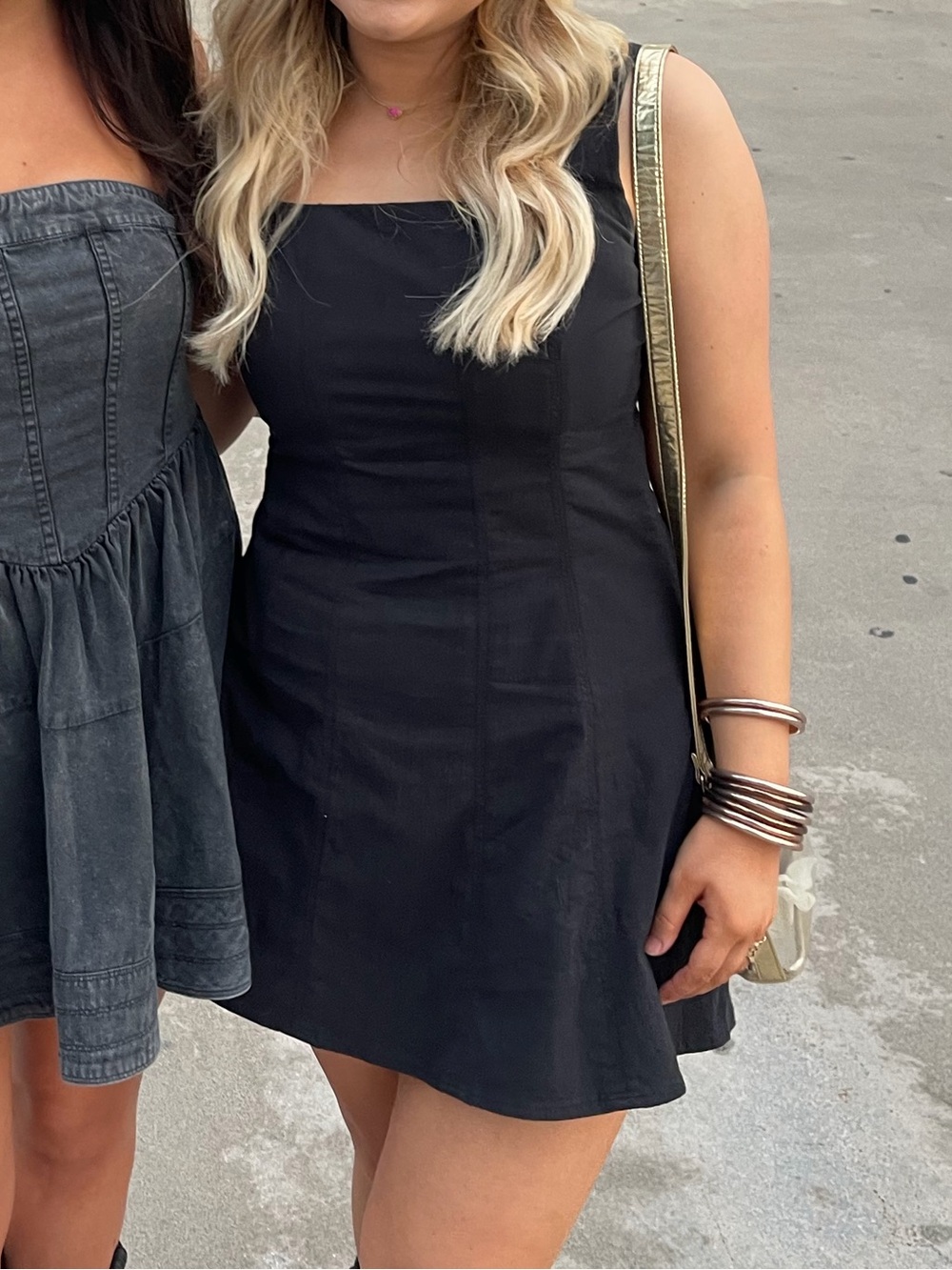 Abercrombie Black Square-Neck Mini Dress
